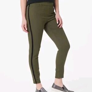 NWT Denim & Co Women's plus size 3X pants Pull On Stretch Fit Hunter Green
